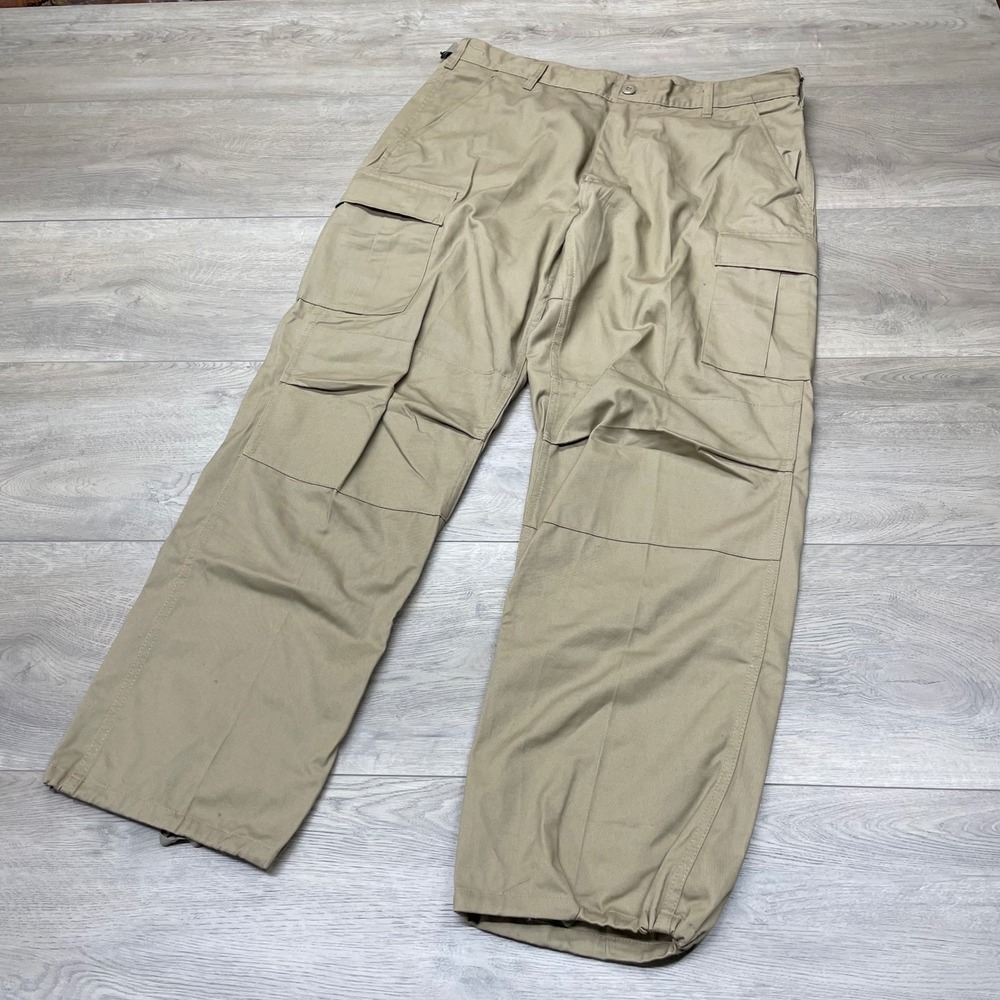 Rothco BDU Cargo Pants Mens L Regular Khaki Tactical Military Outdoor